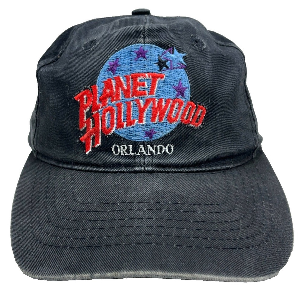 Vintage Hard Rock Cafe Hat Cap Snap Back‎ Black Orlando Faded Mall Punk Grunge